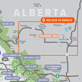 Red Deer to Nordegg, Alberta - Destination Map - Backroad Maps