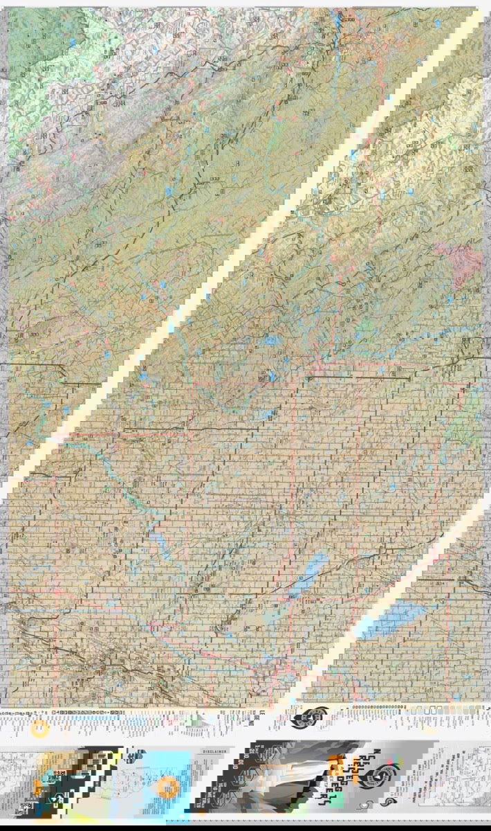 Red Deer to Nordegg, Alberta - Destination Map - Backroad Maps