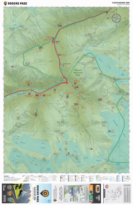 Rogers Pass (Glacier National Park, BC) - Destination Map - Backroad Maps