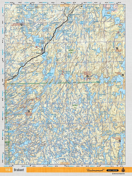 SKSK113 Wall Map - Brabant - Backroad Maps