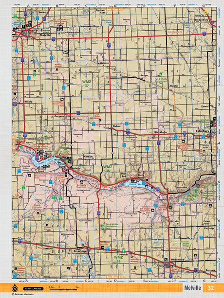 SKSK32 TOPO Map - Melville - Backroad Maps