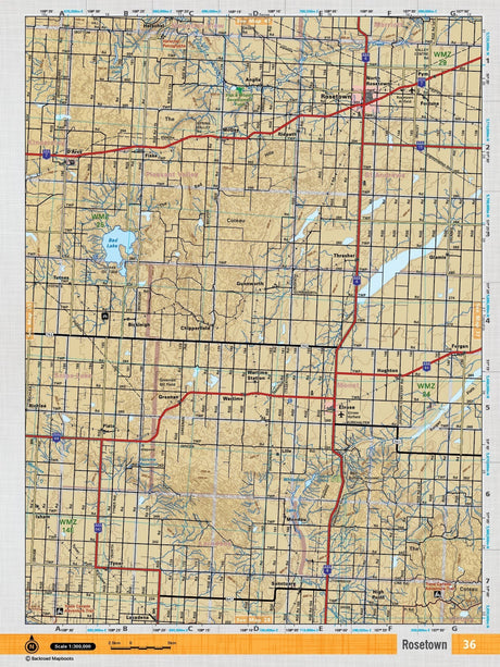 SKSK36 Wall Map - Rosetown - 