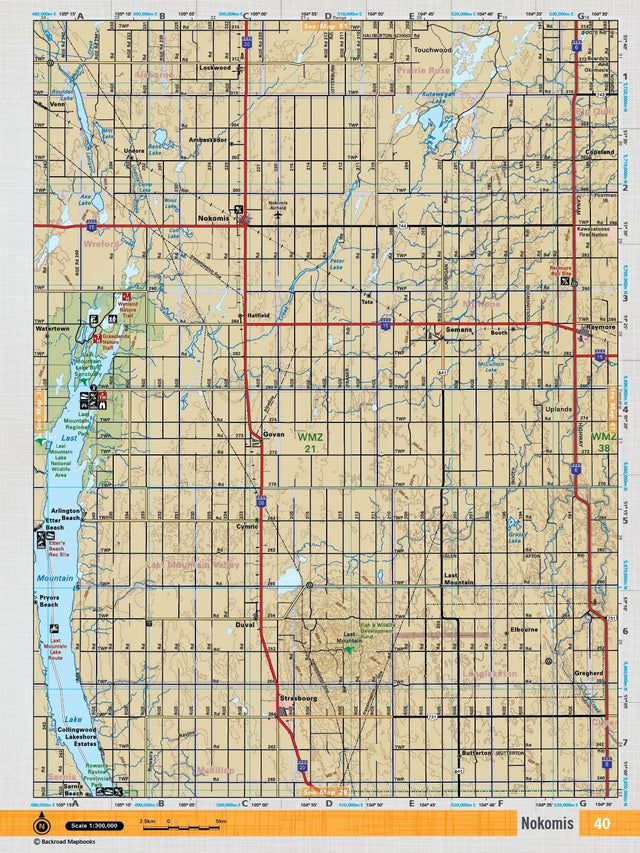 SKSK40 Wall Map - Nokomis - 