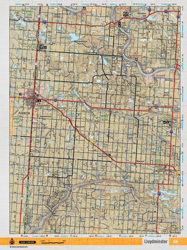 SKSK66 Wall Map - Lloydminster - 