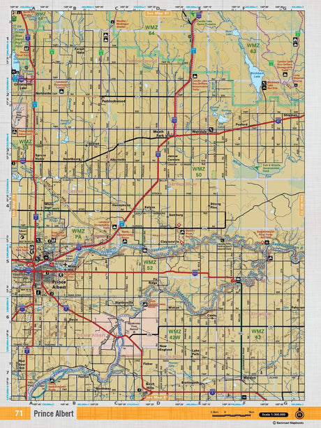 SKSK71 TOPO Map - Prince Albert - Backroad Maps