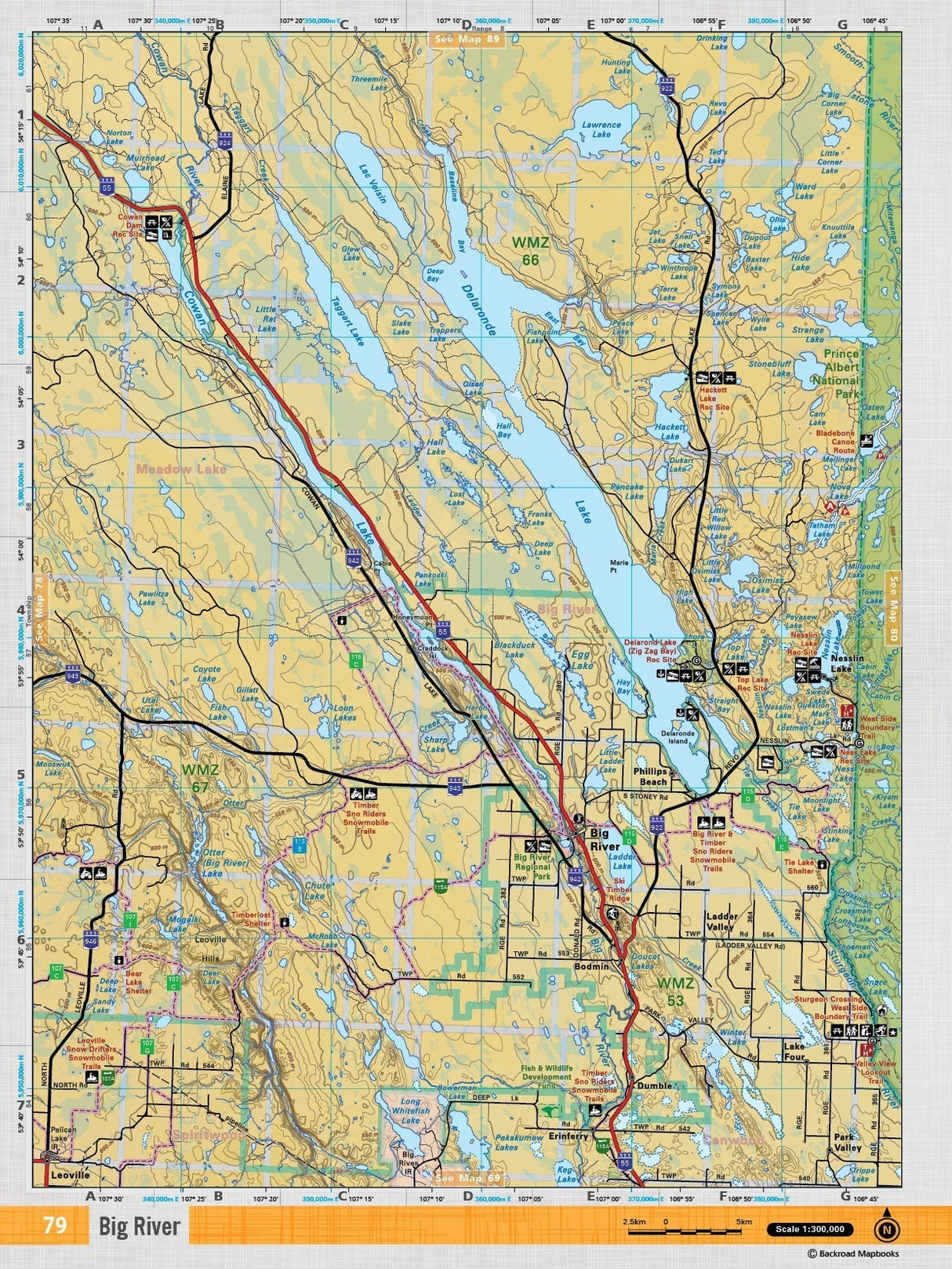SKSK79 Wall Map - Big River - Backroad Maps
