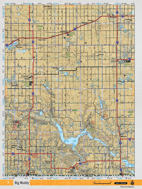SKSK7 TOPO Map - Big Muddy - Backroad Maps
