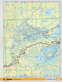 SKSK84 Wall Map - Cut Beaver Lake - Backroad Maps