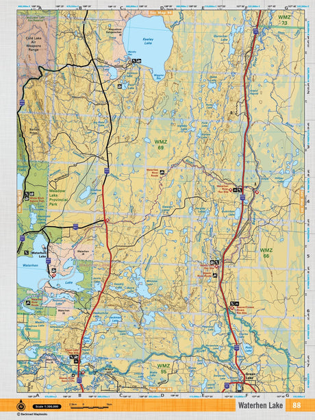 SKSK88 TOPO Map - Waterhen Lake - Backroad Maps