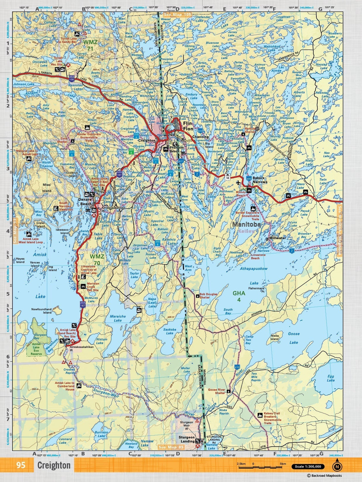 SKSK95 Wall Map - Creighton - Backroad Maps