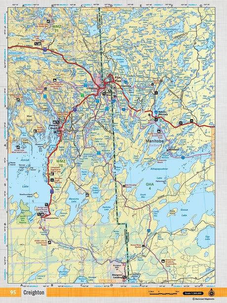SKSK95 Wall Map - Creighton - Backroad Maps