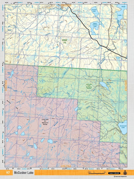 SKSK97 Wall Map - McCusker Lake - Backroad Maps
