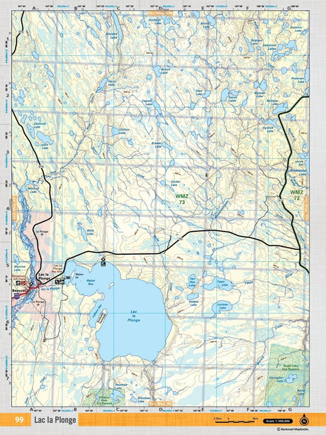 SKSK99 Wall Map - Lac La Plonge - Backroad Maps