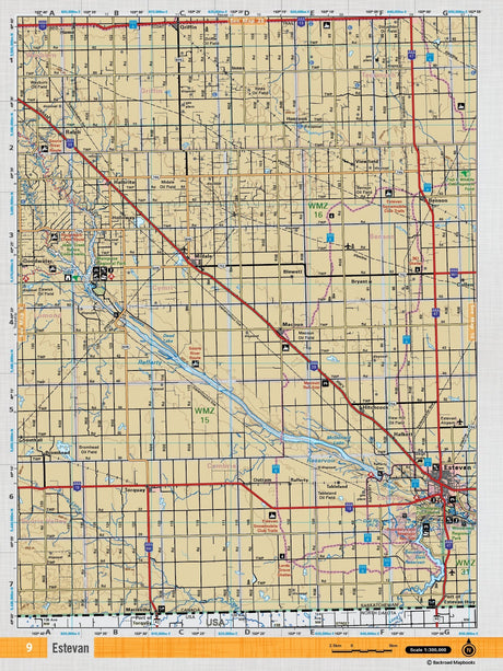 SKSK9 TOPO Map - Estevan - Backroad Maps