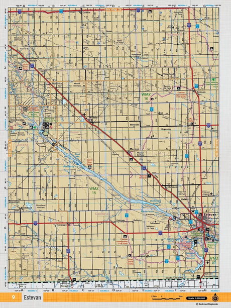 SKSK9 Wall Map - Estevan - 