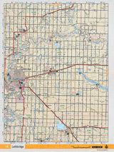 SOAB13 Wall Map - Lethbridge - Backroad Maps