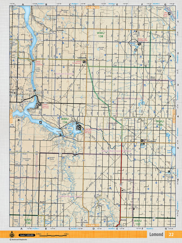 SOAB22 Wall Map - Lomond - Backroad Maps