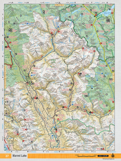 SOAB27 Wall Map - Marvel Lake - Backroad Maps