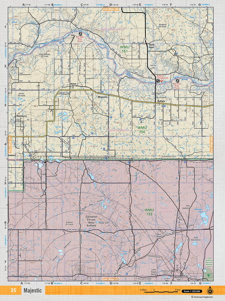 SOAB35 Wall Map - Majestic - Backroad Maps