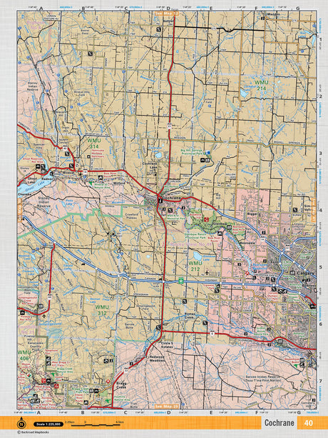 SOAB40 Wall Map - Cochrane - Backroad Maps