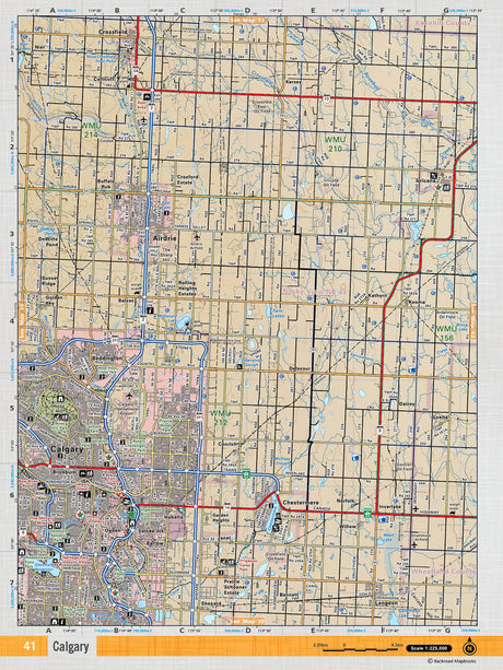 SOAB41 Wall Map - Calgary - Backroad Maps