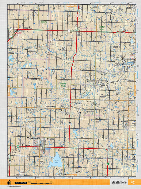 SOAB42 Wall Map - Strathmore - Backroad Maps