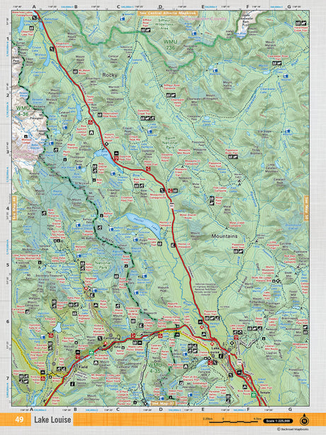 SOAB49 Wall Map - Lake Louise - Backroad Maps