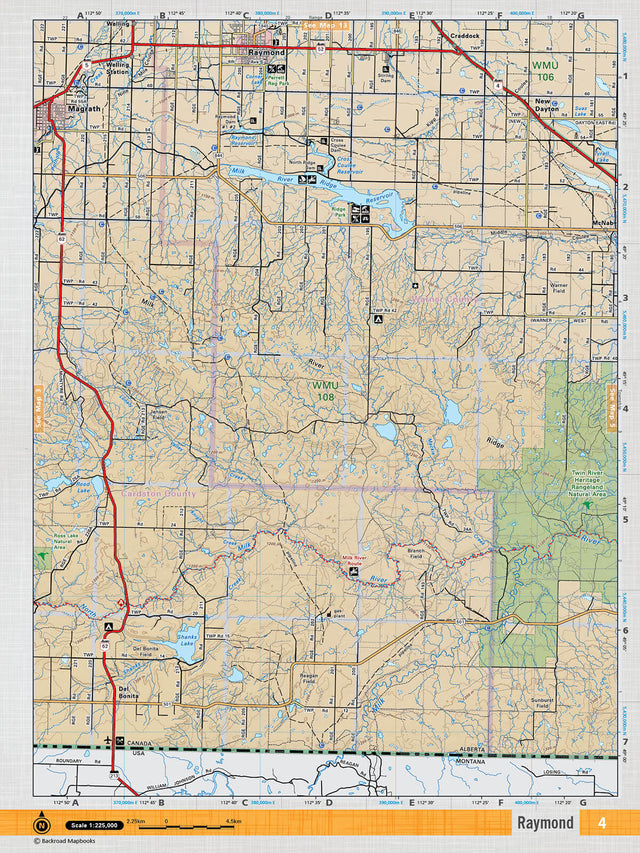 SOAB4 Wall Map - Raymond - Backroad Maps