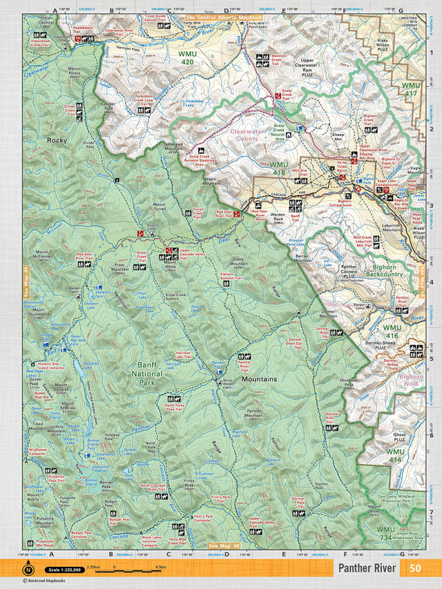 SOAB50 Wall Map - Panther River - Backroad Maps