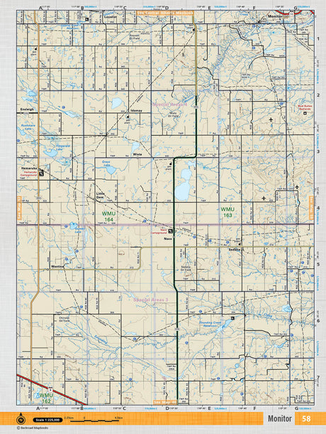 SOAB58 Wall Map - Monitor - Backroad Maps