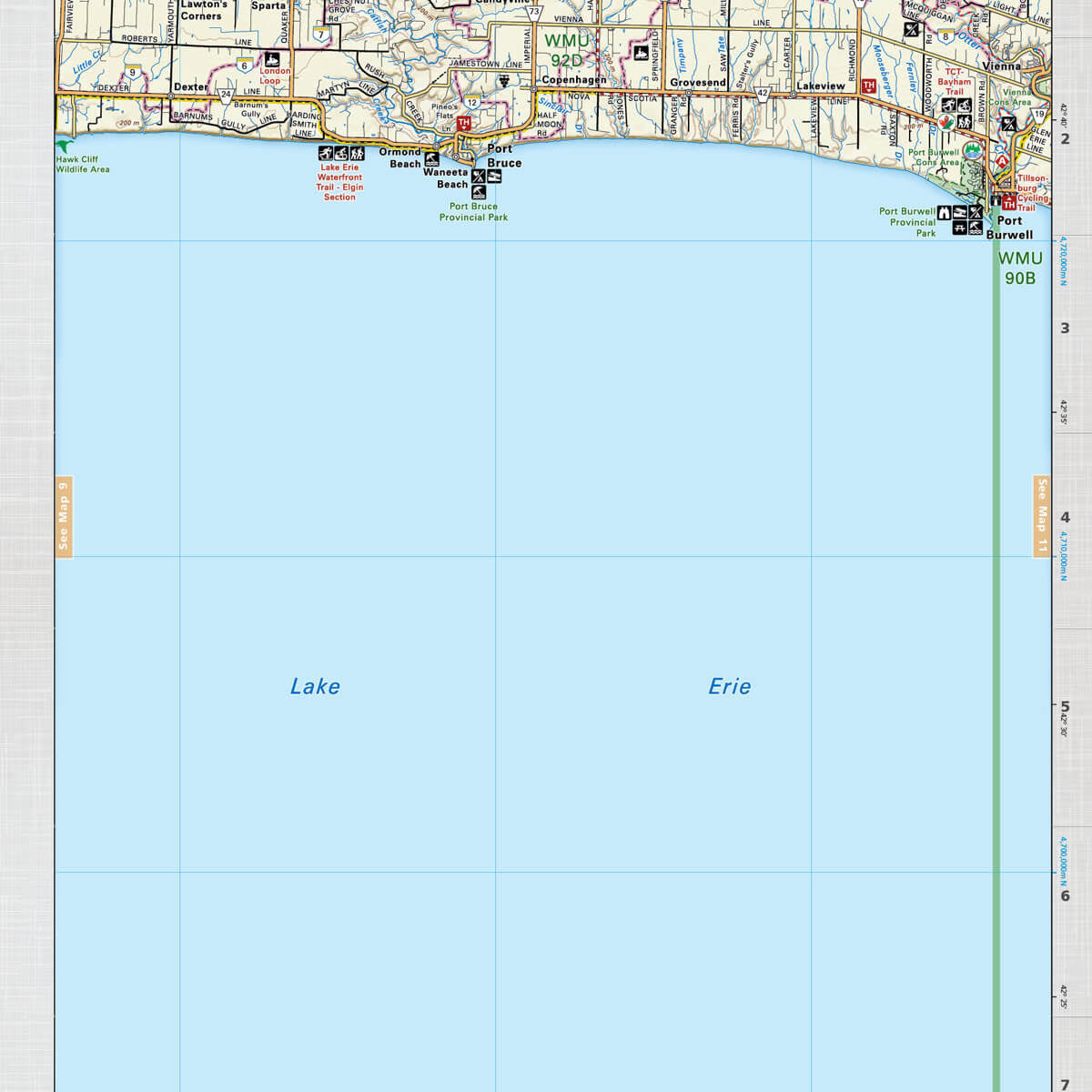 SOON10 Wall Map - Port Burwell – Backroad Maps