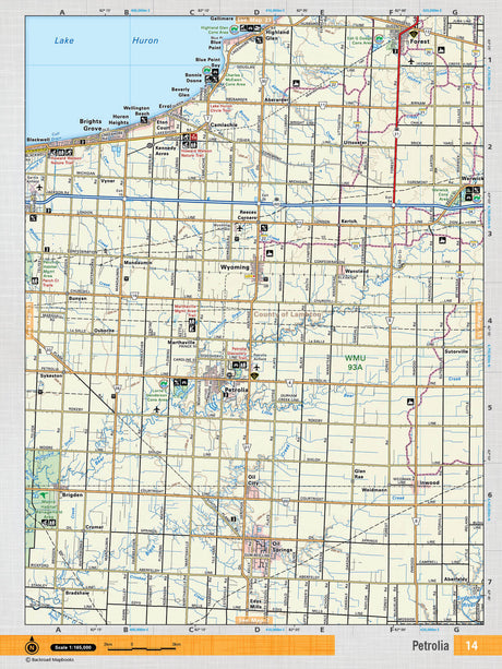 SOON14 TOPO Map - Petrolia - Backroad Maps