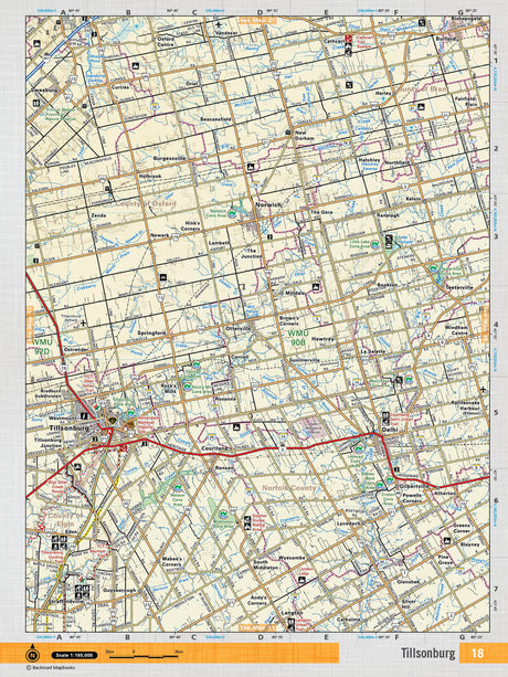 SOON18 TOPO Map - Tillsonburg - Backroad Maps
