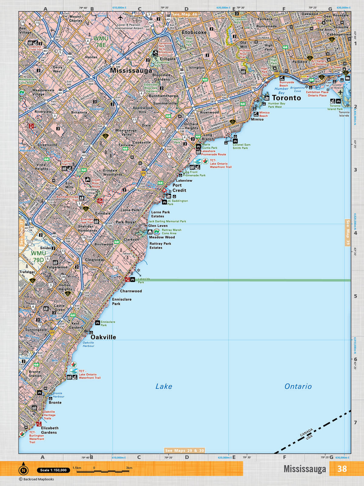 SOON38 TOPO Map - Mississauga - Backroad Maps