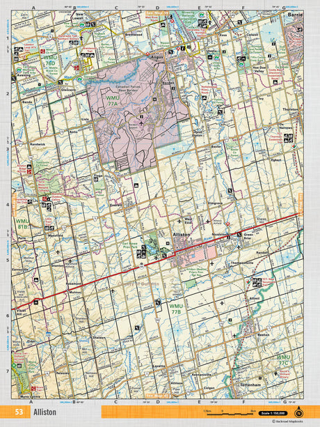 SOON53 TOPO Map - Alliston - Backroad Maps