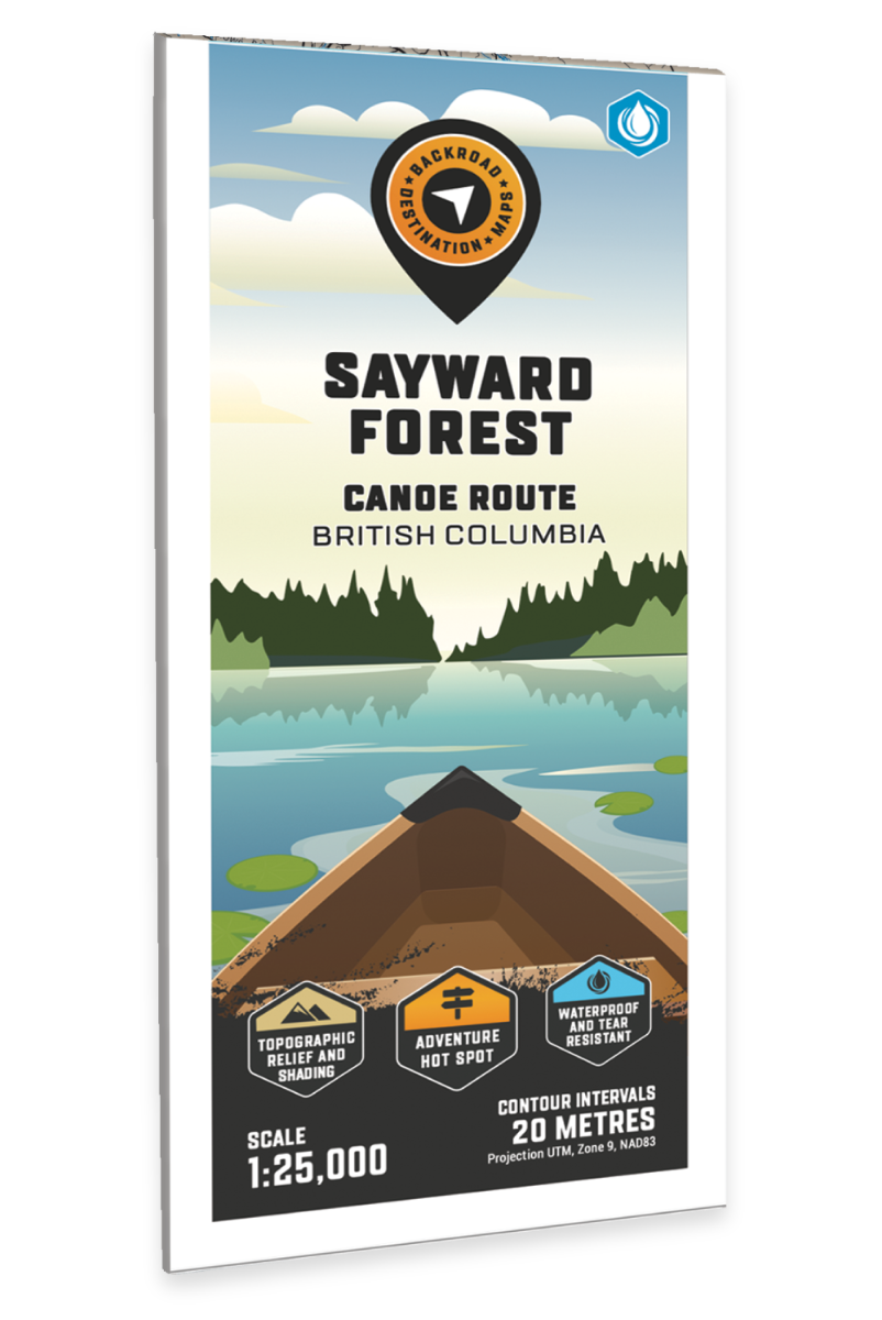 Sayward Forest Canoe Route BC - Destination Map - Backroad Maps