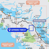 Sayward Forest Canoe Route BC - Destination Map - Backroad Maps