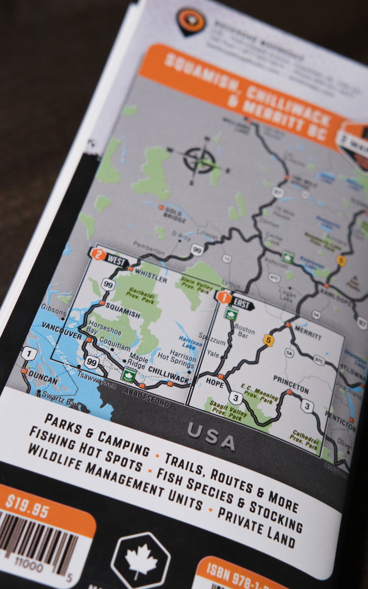 Squamish, Chilliwack & Merritt BC - Recreation Map - Backroad Maps