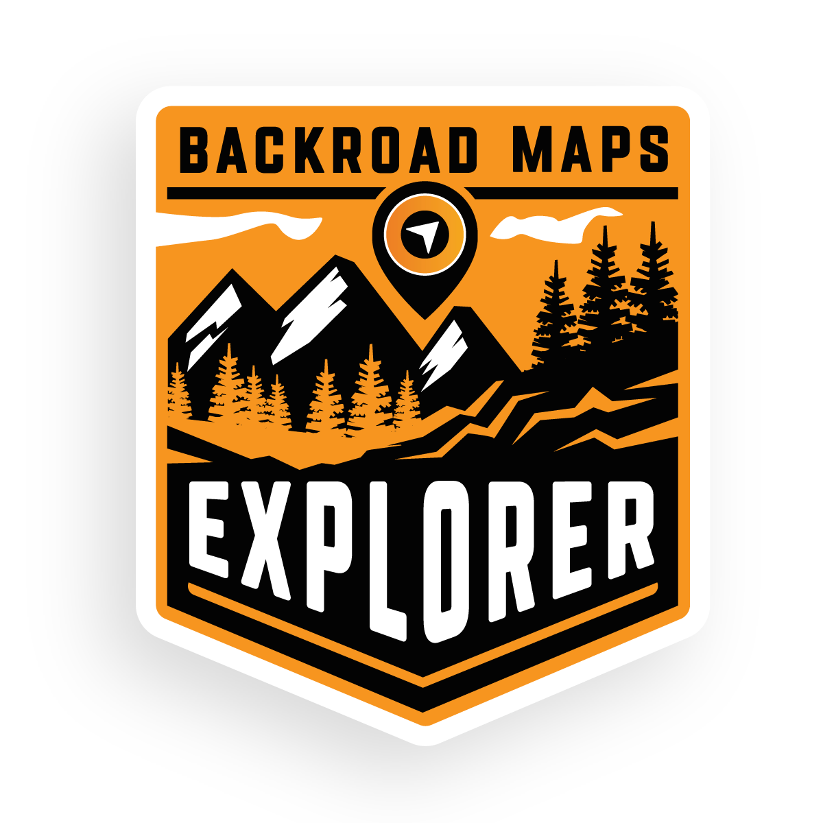 Explore Map Sticker Backroad Maps Explorer Bumper Sticker