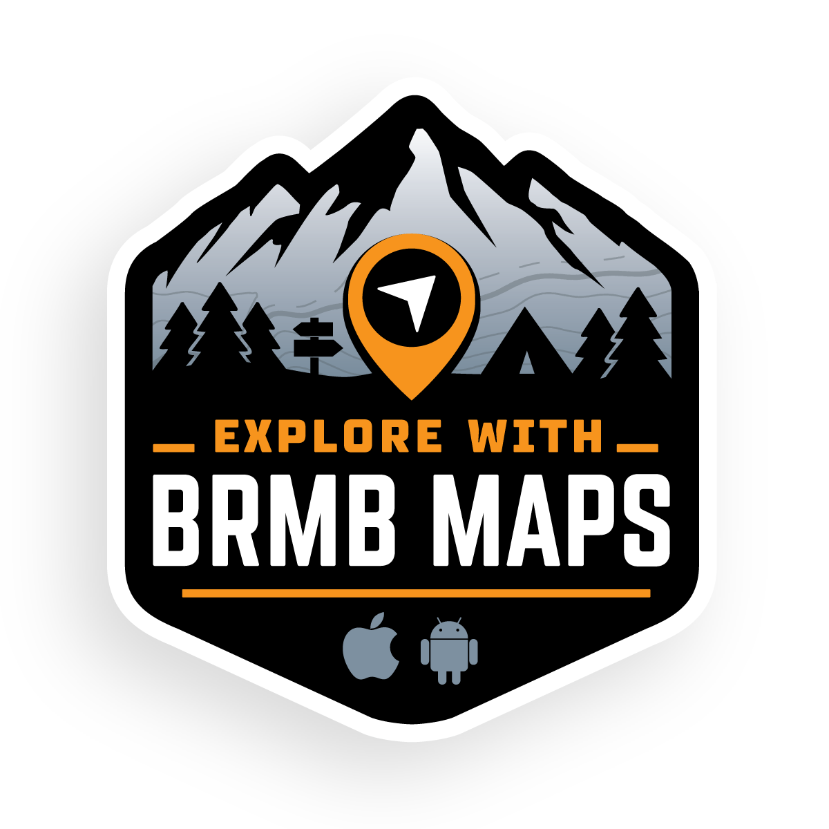 BRMB Maps Bumper Sticker