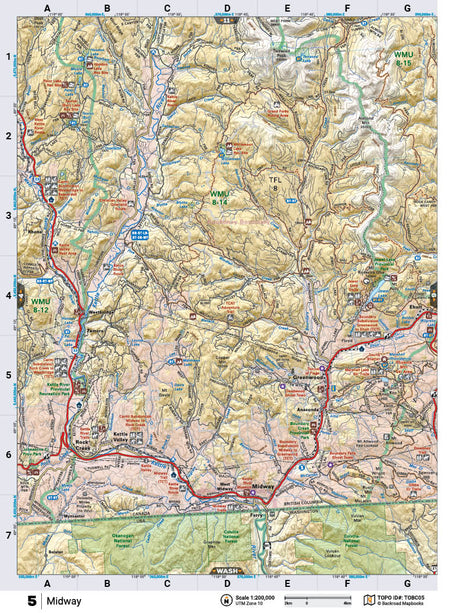 TOBC05 Wall Map - Midway - Backroad Maps