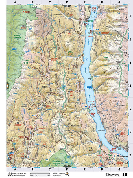 TOBC12 Wall Map - Edgewood - Backroad Maps