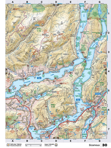 TOBC30 TOPO Map - Sicamous - 