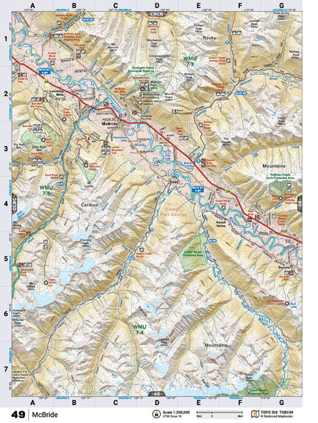 TOBC49 Wall Map - McBride - Backroad Maps