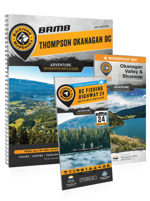 Thompson Okanagan BC - Recreation Map & Mapbook Bundle - Backroad Maps