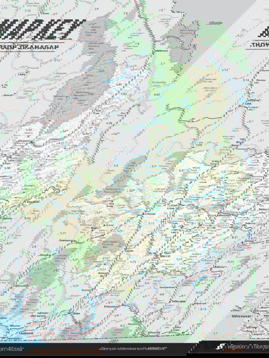 Thompson Okanagan BC Fishing Mapbook - Backroad Maps