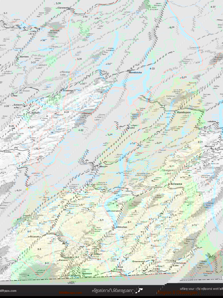 Thompson Okanagan BC Fishing Mapbook - Backroad Maps