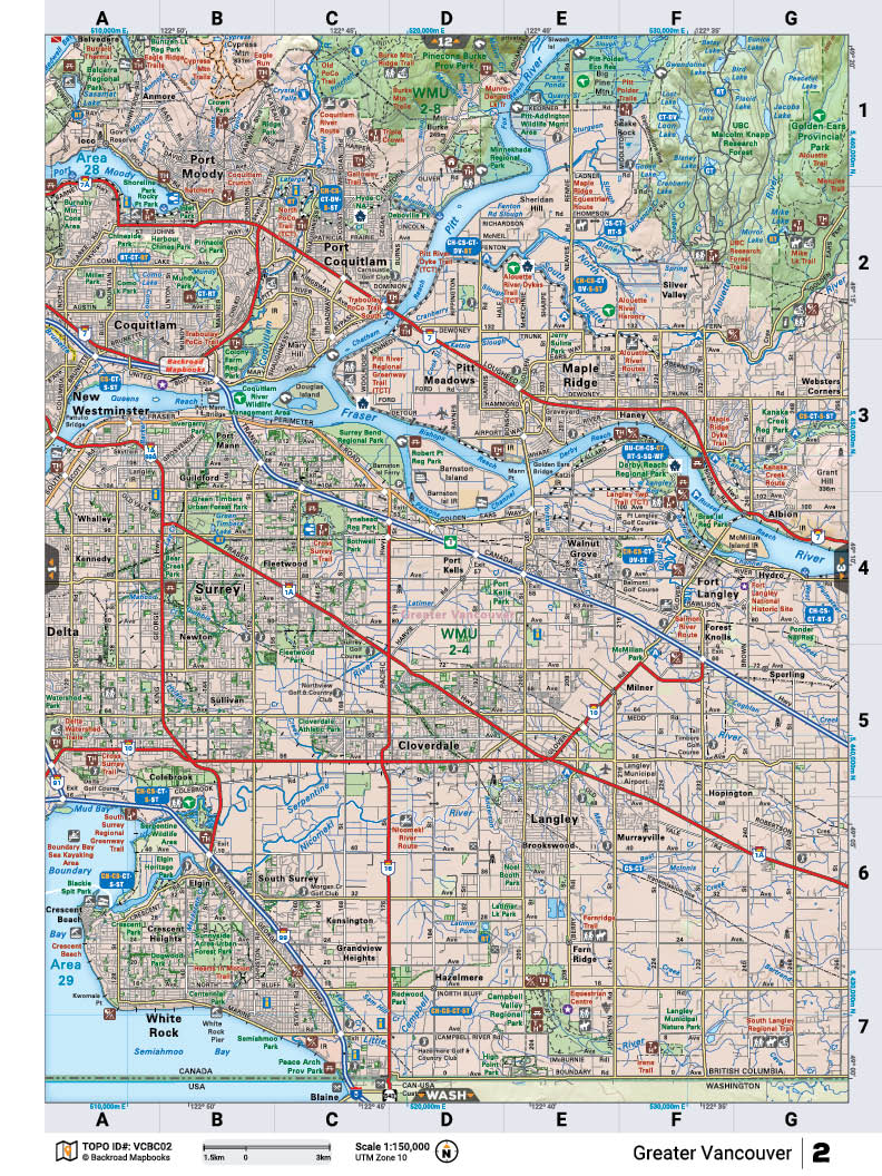 VCBC02 Wall Map - Backroad Maps