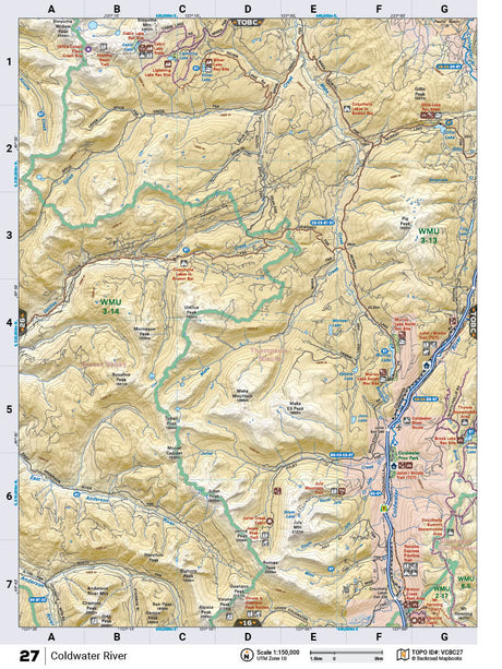 VCBC27 Wall Map - Coldwater River - Backroad Maps