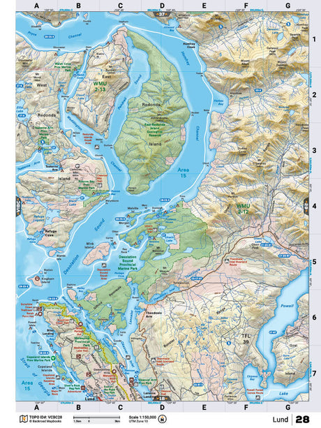 VCBC28 Wall Map - Lund - Backroad Maps